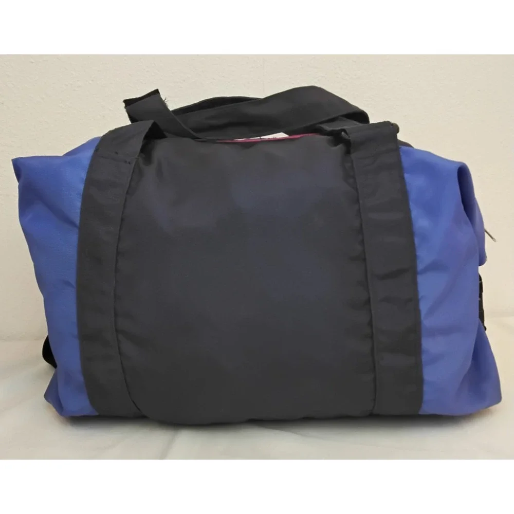 Sierra Designs Vintage Duffle Bag Color Block Purple W/ Matching Pouch #Z5794